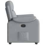 vidaXL Fotoliu rabatabil, gri deschis, material textil