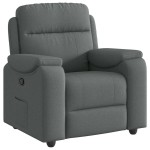 vidaXL Fotoliu rabatabil, gri închis, material textil
