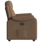 vidaXL Fotoliu rabatabil, maro, material textil