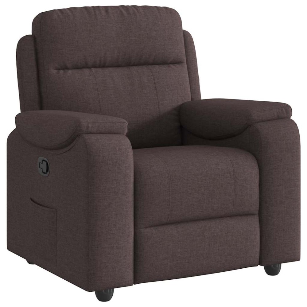 vidaXL Fotoliu rabatabil, maro închis, material textil