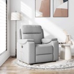 vidaXL Scaun extensibil din stofă gri nor vidaXL Scaun extensibil din stofă gri nor