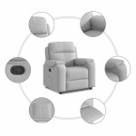 vidaXL Scaun extensibil din stofă gri nor vidaXL Scaun extensibil din stofă gri nor