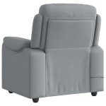 vidaXL Fotoliu de masaj rabatabil, gri deschis, textil