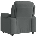 vidaXL Fotoliu de masaj rabatabil, gri închis, material textil