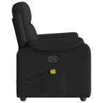 vidaXL Fotoliu de masaj rabatabil, negru, material textil