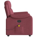 vidaXL Fotoliu de masaj rabatabil, roșu vin, material textil vidaXL Fotoliu de masaj rabatabil, roșu vin, material textil