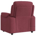 vidaXL Fotoliu de masaj rabatabil, roșu vin, material textil vidaXL Fotoliu de masaj rabatabil, roșu vin, material textil