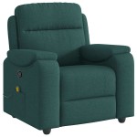 vidaXL Fotoliu de masaj rabatabil, verde închis, material textil vidaXL Fotoliu de masaj rabatabil, verde închis, material textil