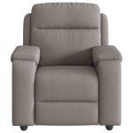vidaXL Fotoliu de masaj rabatabil, gri taupe, material textil vidaXL Fotoliu de masaj rabatabil, gri taupe, material textil