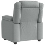 vidaXL Fotoliu rabatabil, gri deschis, material textil
