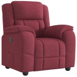 vidaXL Fotoliu rabatabil, roșu vin, material textil vidaXL Fotoliu rabatabil, roșu vin, material textil