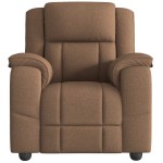 vidaXL Fotoliu rabatabil, maro, material textil