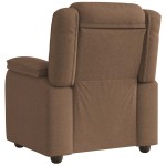 vidaXL Fotoliu rabatabil, maro, material textil