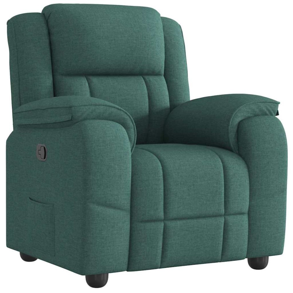 vidaXL Fotoliu rabatabil, verde închis, material textil