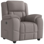 vidaXL Fotoliu rabatabil, gri taupe, material textil