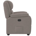 vidaXL Fotoliu rabatabil, gri taupe, material textil