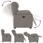 vidaXL Fotoliu rabatabil, gri taupe, material textil