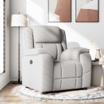 vidaXL Scaun extensibil din stofă gri nor