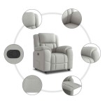 vidaXL Scaun extensibil din stofă gri nor