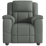 vidaXL Fotoliu de masaj rabatabil, gri închis, material textil vidaXL Fotoliu de masaj rabatabil, gri închis, material textil