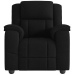 vidaXL Fotoliu de masaj rabatabil, negru, material textil vidaXL Fotoliu de masaj rabatabil, negru, material textil