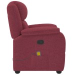 vidaXL Fotoliu de masaj rabatabil, roșu vin, material textil vidaXL Fotoliu de masaj rabatabil, roșu vin, material textil