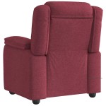 vidaXL Fotoliu de masaj rabatabil, roșu vin, material textil vidaXL Fotoliu de masaj rabatabil, roșu vin, material textil