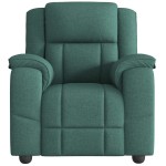 vidaXL Fotoliu de masaj rabatabil, verde închis, material textil vidaXL Fotoliu de masaj rabatabil, verde închis, material textil