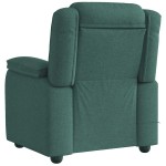 vidaXL Fotoliu de masaj rabatabil, verde închis, material textil vidaXL Fotoliu de masaj rabatabil, verde închis, material textil