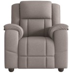 vidaXL Fotoliu de masaj rabatabil, gri taupe, material textil