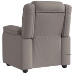 vidaXL Fotoliu de masaj rabatabil, gri taupe, material textil