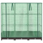 vidaXL Strat înălțat cu husă de seră, aspect ratan, 120x40x123 cm