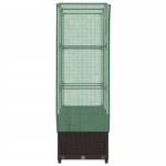 vidaXL Strat înălțat cu husă de seră, aspect ratan, 80x40x138 cm vidaXL Strat înălțat cu husă de seră, aspect ratan, 80x40x138 cm