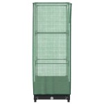 vidaXL Strat înălțat cu husă de seră, aspect ratan, 40x40x123 cm