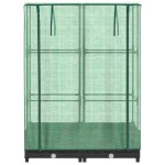 vidaXL Strat înălțat cu husă de seră, aspect ratan, 80x40x123 cm vidaXL Strat înălțat cu husă de seră, aspect ratan, 80x40x123 cm