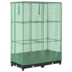 vidaXL Strat înălțat cu husă de seră, aspect ratan, 80x40x123 cm vidaXL Strat înălțat cu husă de seră, aspect ratan, 80x40x123 cm