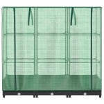 vidaXL Strat înălțat cu husă de seră, aspect ratan, 120x40x123 cm