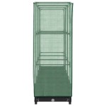vidaXL Strat înălțat cu husă de seră, aspect ratan, 120x40x123 cm