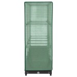 vidaXL Strat înălțat cu husă de seră, aspect ratan, 160x40x123 cm