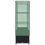 vidaXL Strat înălțat cu husă de seră, aspect ratan, 120x40x138 cm