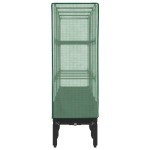 vidaXL Strat înălțat cu husă de seră, aspect ratan, 160x40x140 cm