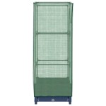 vidaXL Strat înălțat cu husă de seră, aspect ratan, 40x40x123 cm