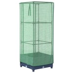 vidaXL Strat înălțat cu husă de seră, aspect ratan, 40x40x123 cm