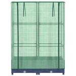 vidaXL Strat înălțat cu husă de seră, aspect ratan, 80x40x123 cm vidaXL Strat înălțat cu husă de seră, aspect ratan, 80x40x123 cm