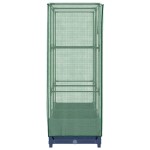 vidaXL Strat înălțat cu husă de seră, aspect ratan, 80x40x123 cm vidaXL Strat înălțat cu husă de seră, aspect ratan, 80x40x123 cm