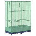 vidaXL Strat înălțat cu husă de seră, aspect ratan, 80x40x123 cm vidaXL Strat înălțat cu husă de seră, aspect ratan, 80x40x123 cm