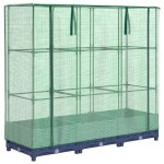 vidaXL Strat înălțat cu husă de seră, aspect ratan, 120x40x123 cm vidaXL Strat înălțat cu husă de seră, aspect ratan, 120x40x123 cm