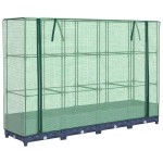vidaXL Strat înălțat cu husă de seră, aspect ratan, 160x40x123 cm
