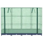 vidaXL Strat înălțat cu husă de seră, aspect ratan, 160x40x123 cm