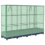 vidaXL Strat înălțat cu husă de seră, aspect ratan, 160x40x123 cm